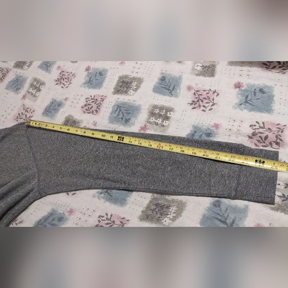 *George Men's Thermal Long Sleeved Shirt Grey 1/4 Button Pullover Large - Picture 8 of 8